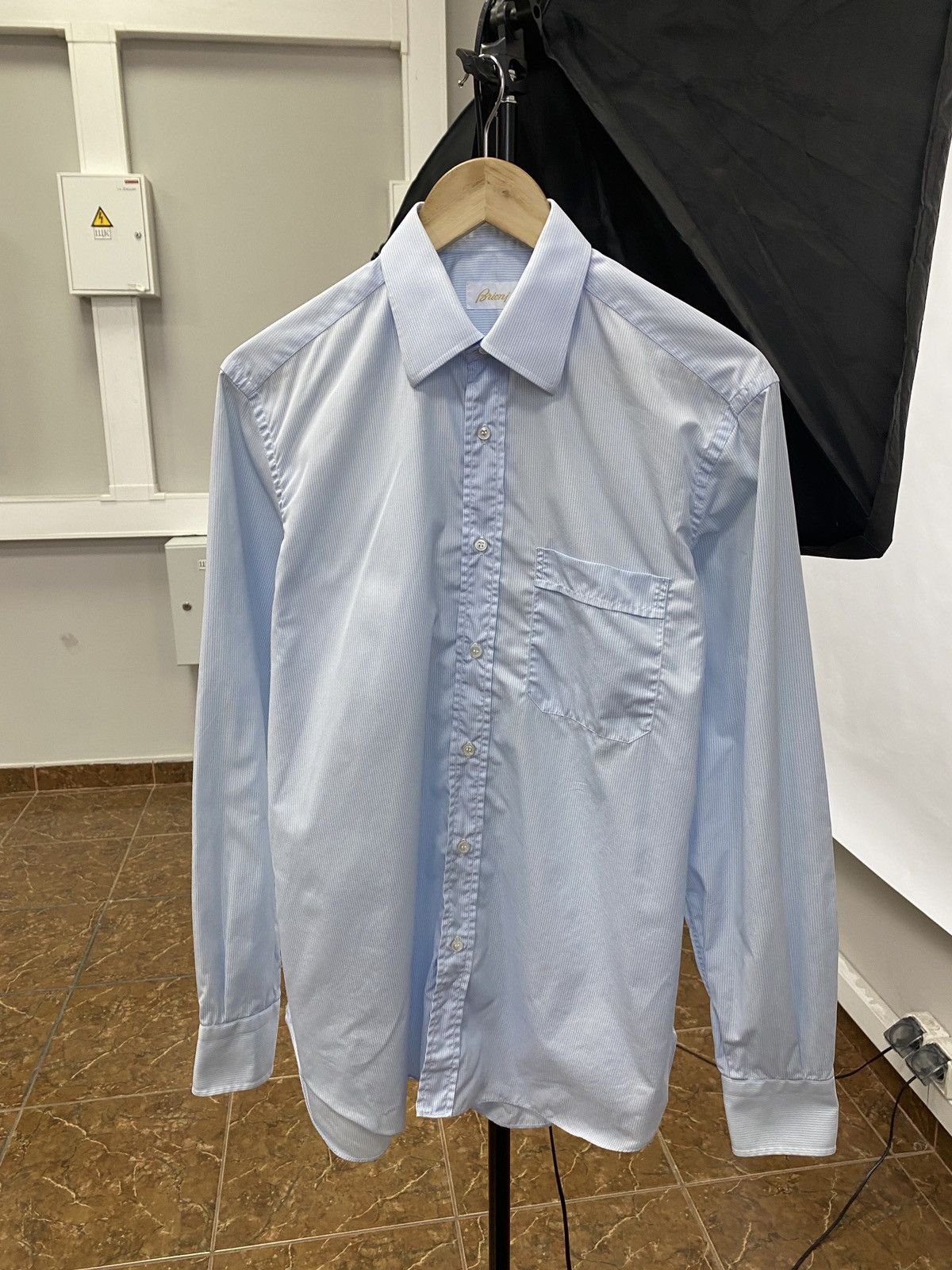 Brioni 🇮🇹 Vintage 90s Brioni made in Italy Shirt long Sleeve Size US M / EU 48-50 / 2 - 1 Thumbnail