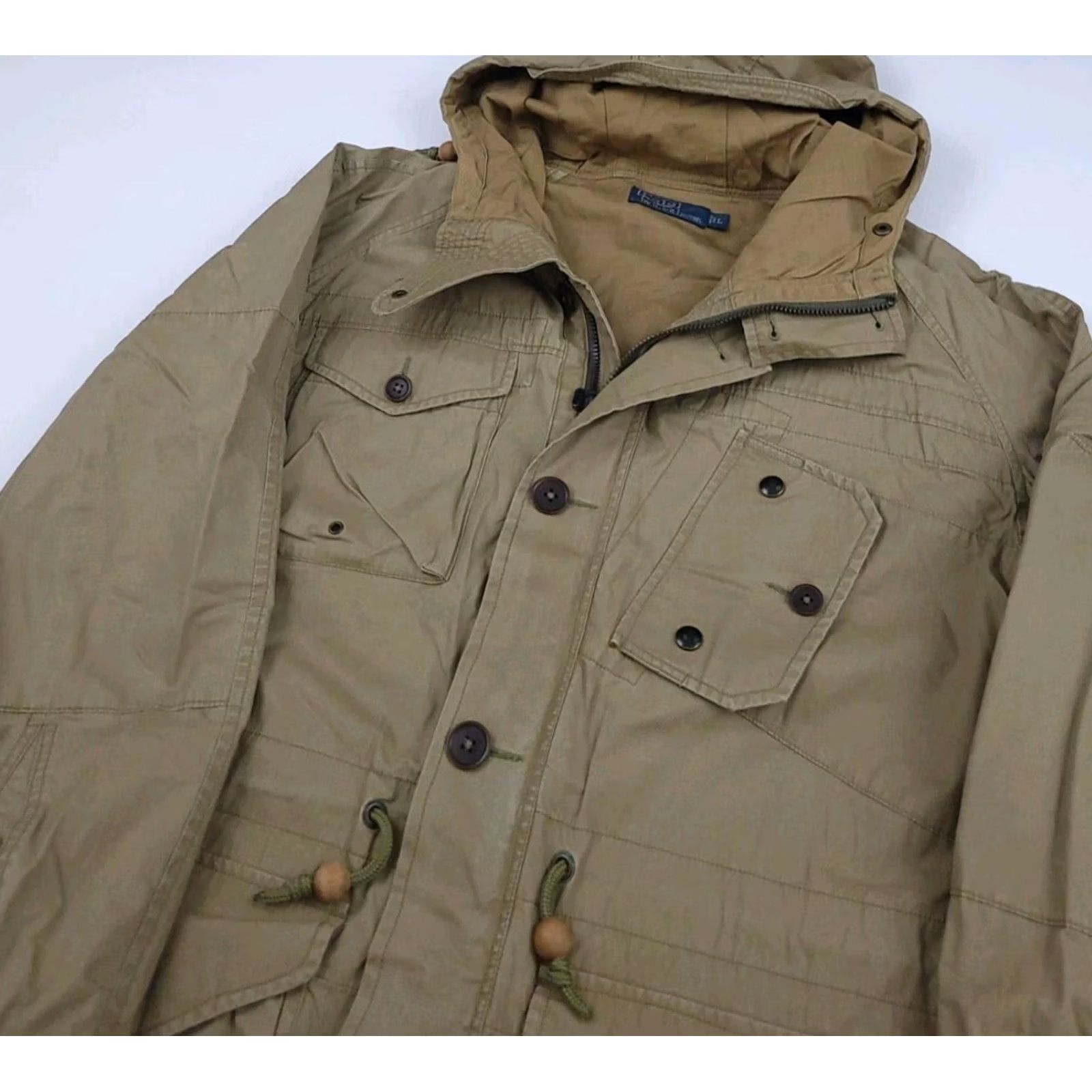 Polo Ralph Lauren Vintage Polo Ralph Lauren Utility Parka Jacket Rare Tan Tech Field Outdoors RL Size US L / EU 52-54 / 3 - 3 Thumbnail