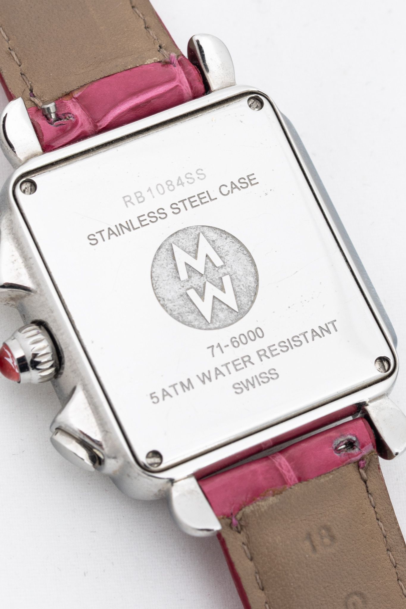 Other MICHELE Deco Diamond Chronograph Pink-Alligator-Strap Watch Size ONE SIZE - 4 Thumbnail
