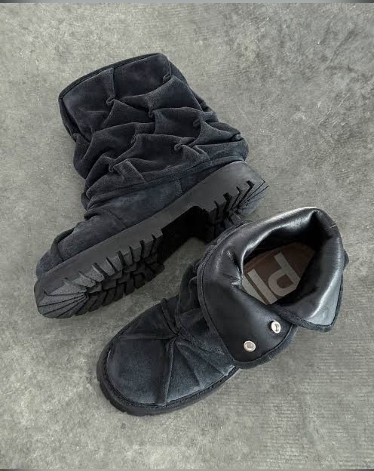 Bad Son Badson Pinch Boot Dark Grey Suede Size US 12 / EU 45 - 2 Thumbnail