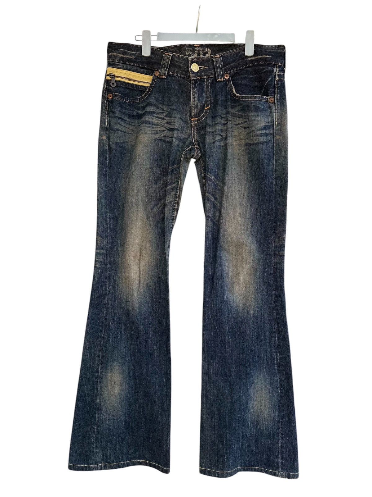 If Six Was Nine Flare 💥Vintage Edwin Blue Trip 503 Flare Bootcut Made Japan💥 Size US 34 / EU 50 - 1 Thumbnail