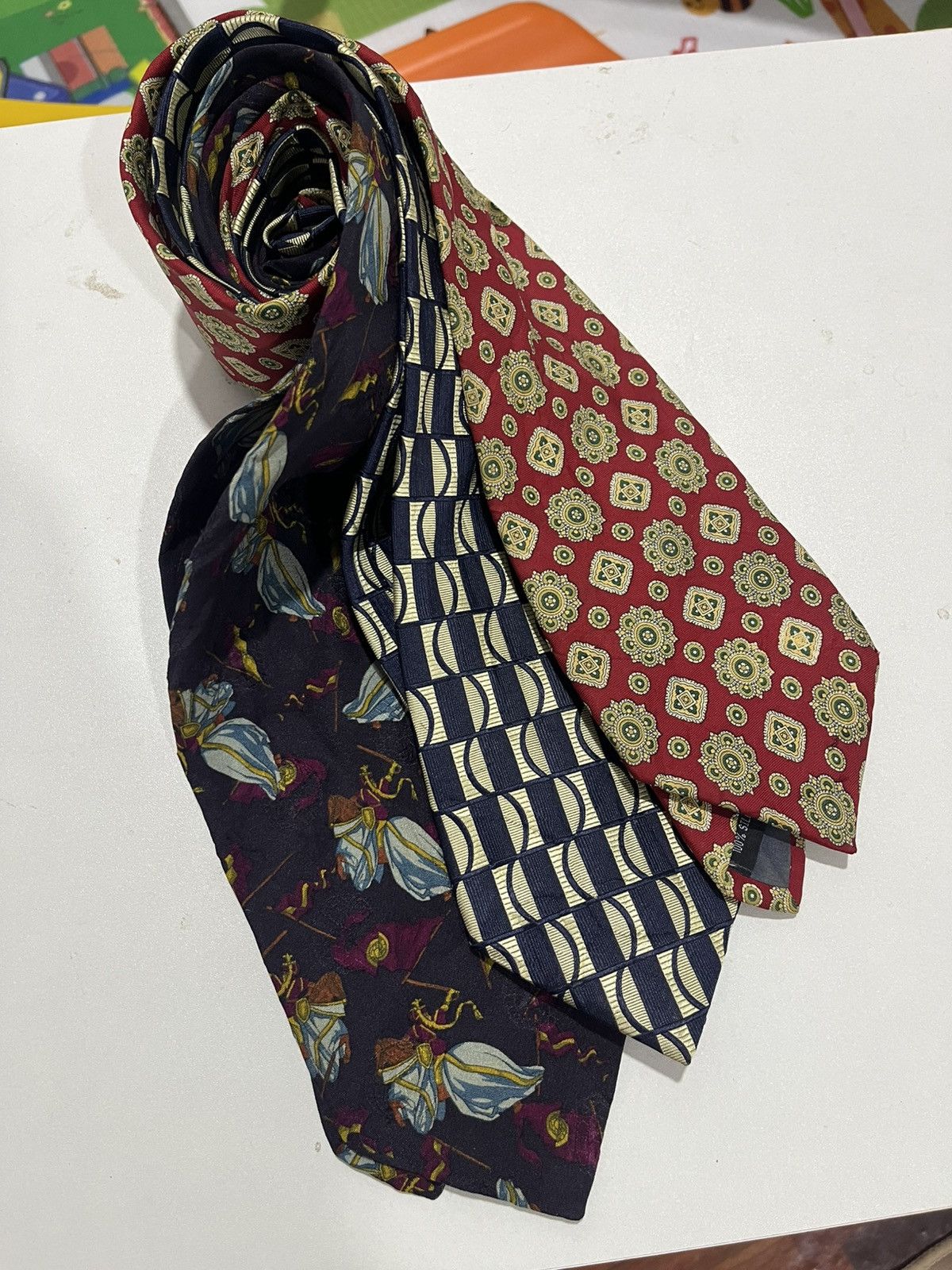 Alviero Martini Vintage Italian Silk Tie Set Alviero Martini Giovanni Vighi Size ONE SIZE - 12 Thumbnail