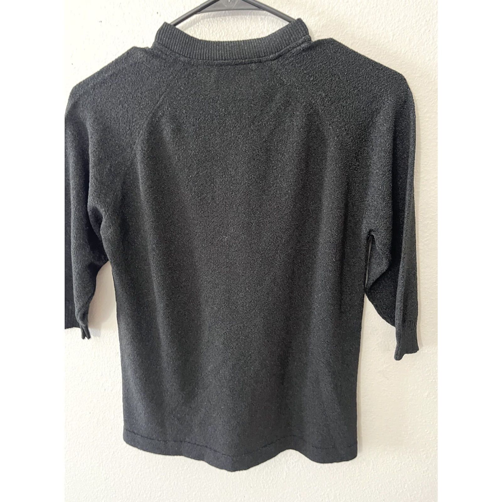 Vintage Vintage Talbott Traveler Shirt Top Size 34 Crew Neck Black Henley 3/4 Sleeve Size XXS / US 00 / IT 34 - 2 Thumbnail
