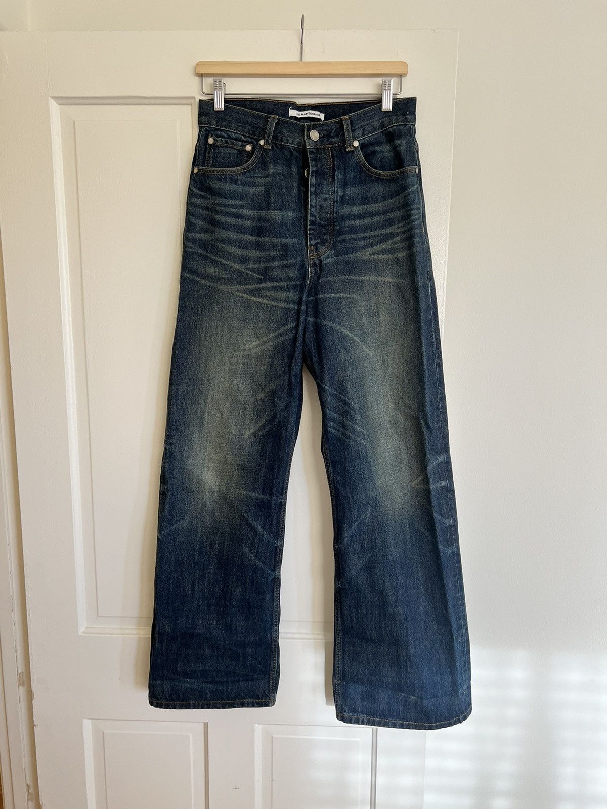 No Maintenance - Dark-Wash Japanese Baggy Denim | No Maintenance