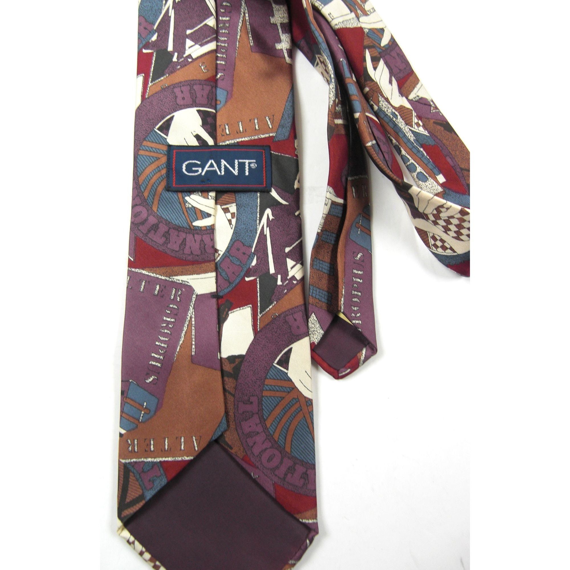 Other Lot of 4 Vintage Men’s Neck Ties – Brown Red Green Assorted Size ONE SIZE - 6 Thumbnail