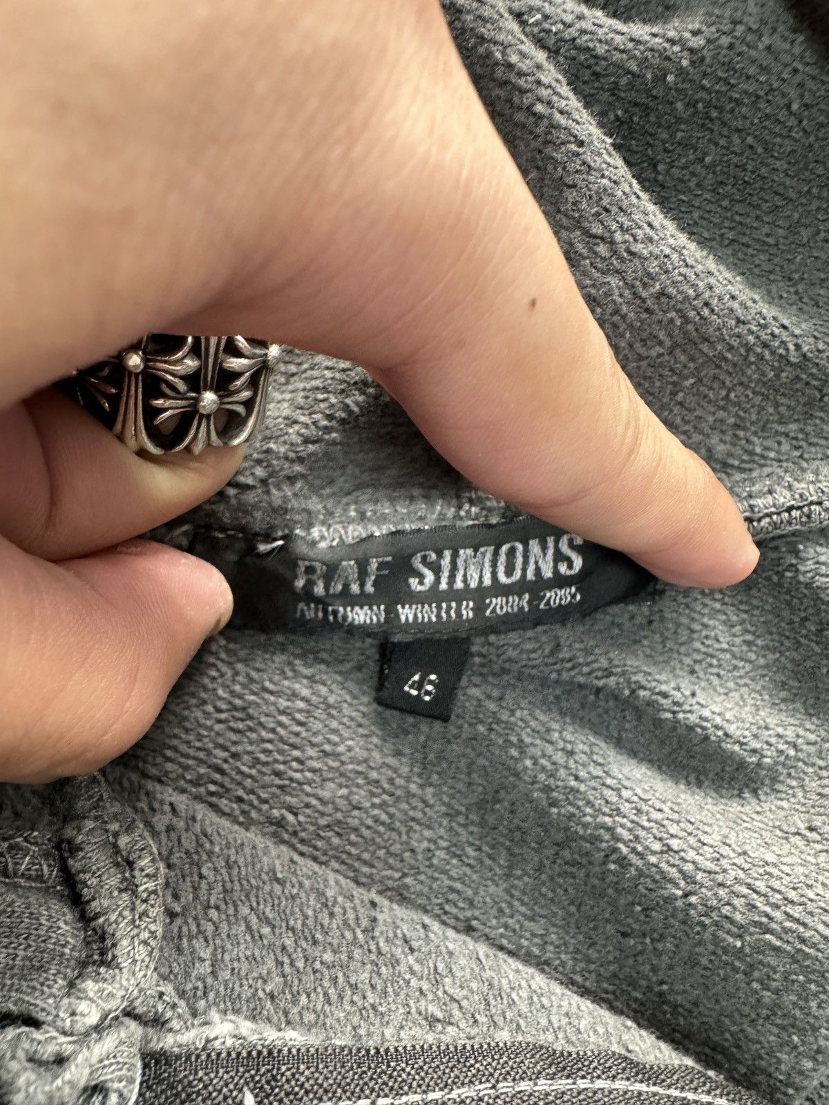 RAF SIMONS 04AW Wave Zip Cargo hoodie