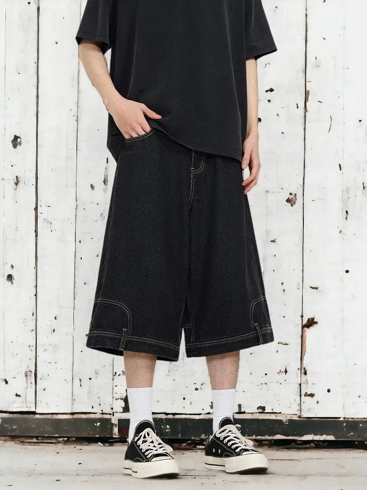 Japanese Brand × Jean Reversable Black Baggy Denim Jeans Size US 34 / EU 50 - 1 Thumbnail