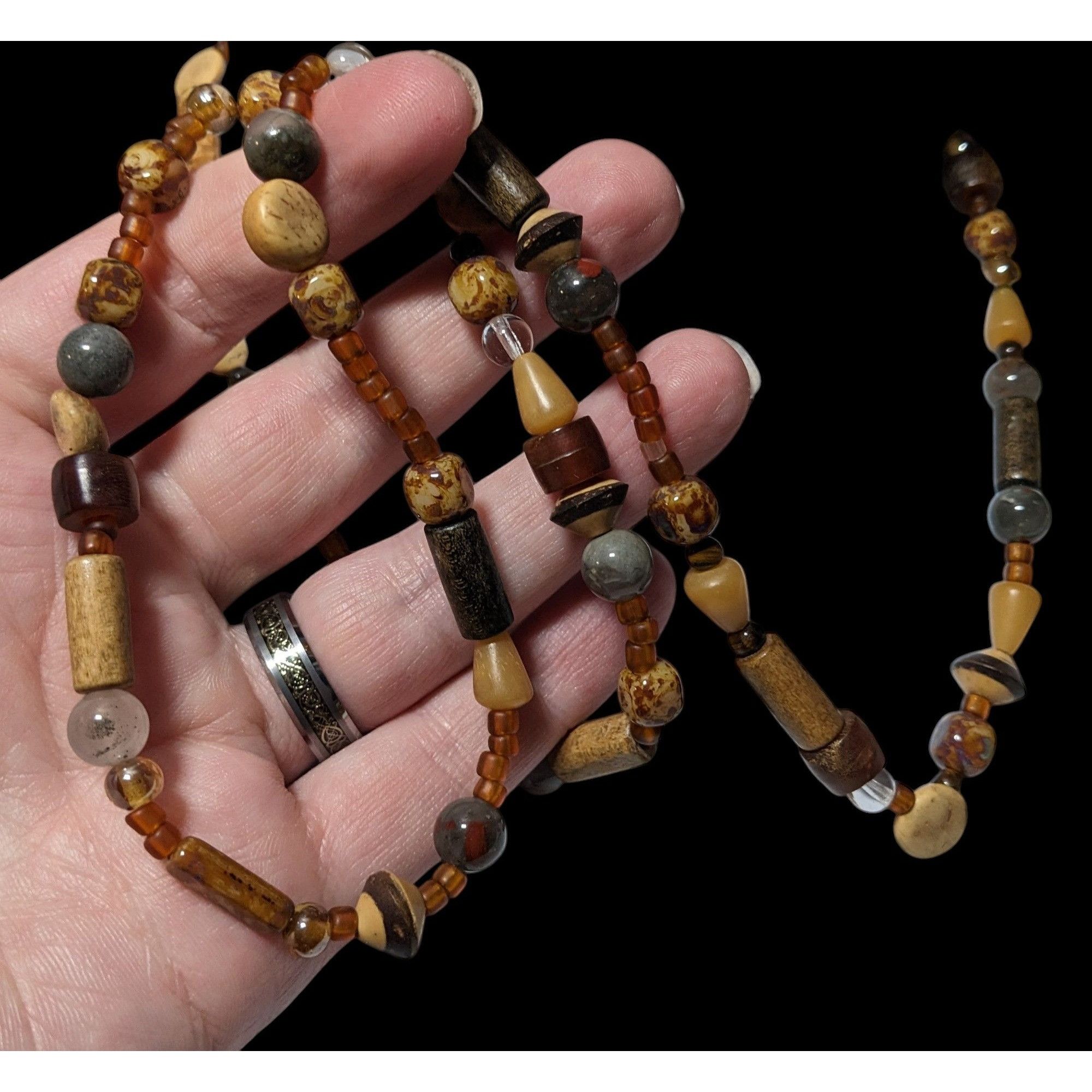 Other Earthy Handmade Mixed Media Beaded Necklace Size ONE SIZE - 2 Thumbnail