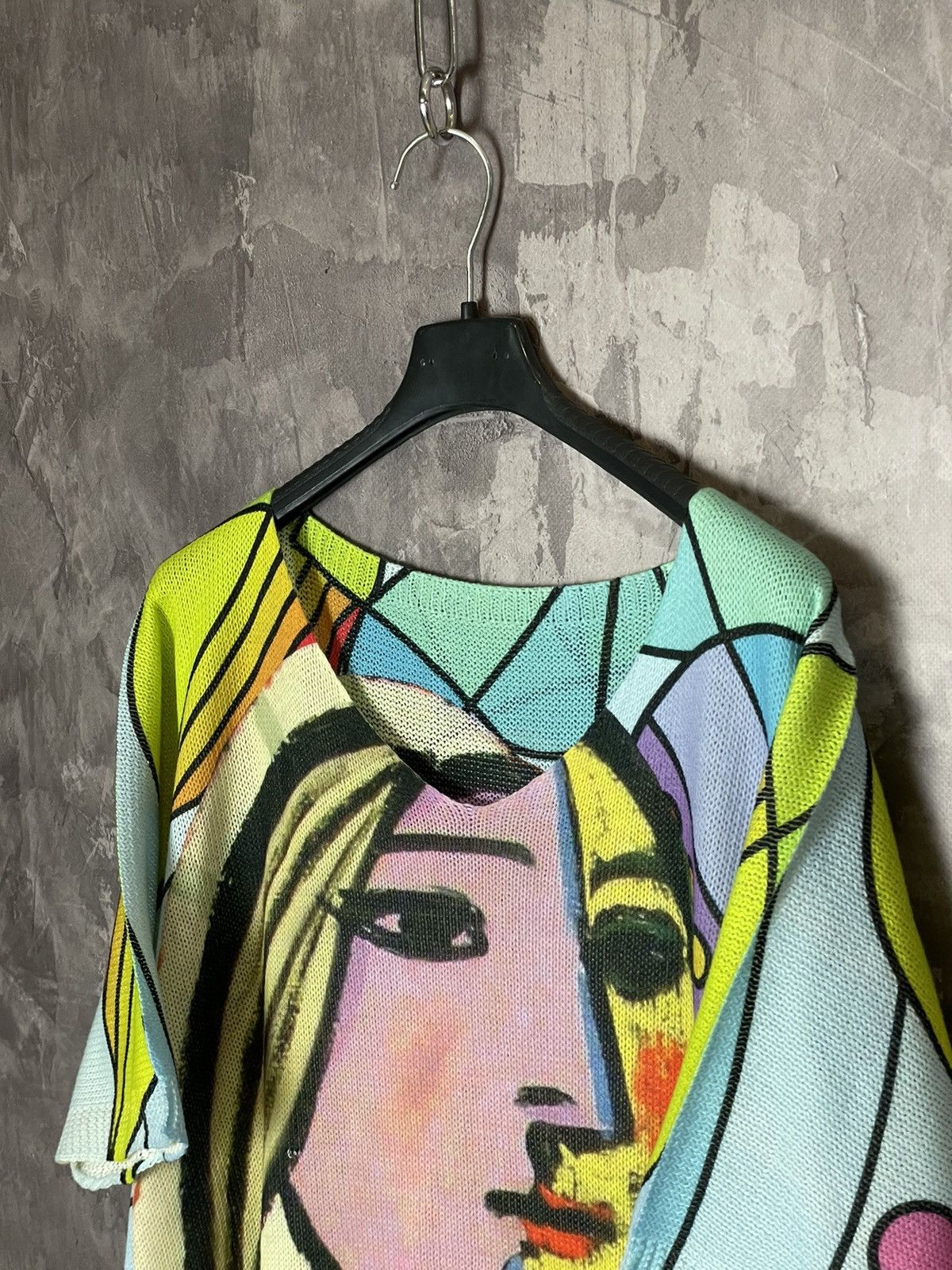 Vintage VTG 90s Picasso Art Knit T Shirt Mirror Girl Rare Size M / US 6-8 / IT 42-44 - 7 Thumbnail