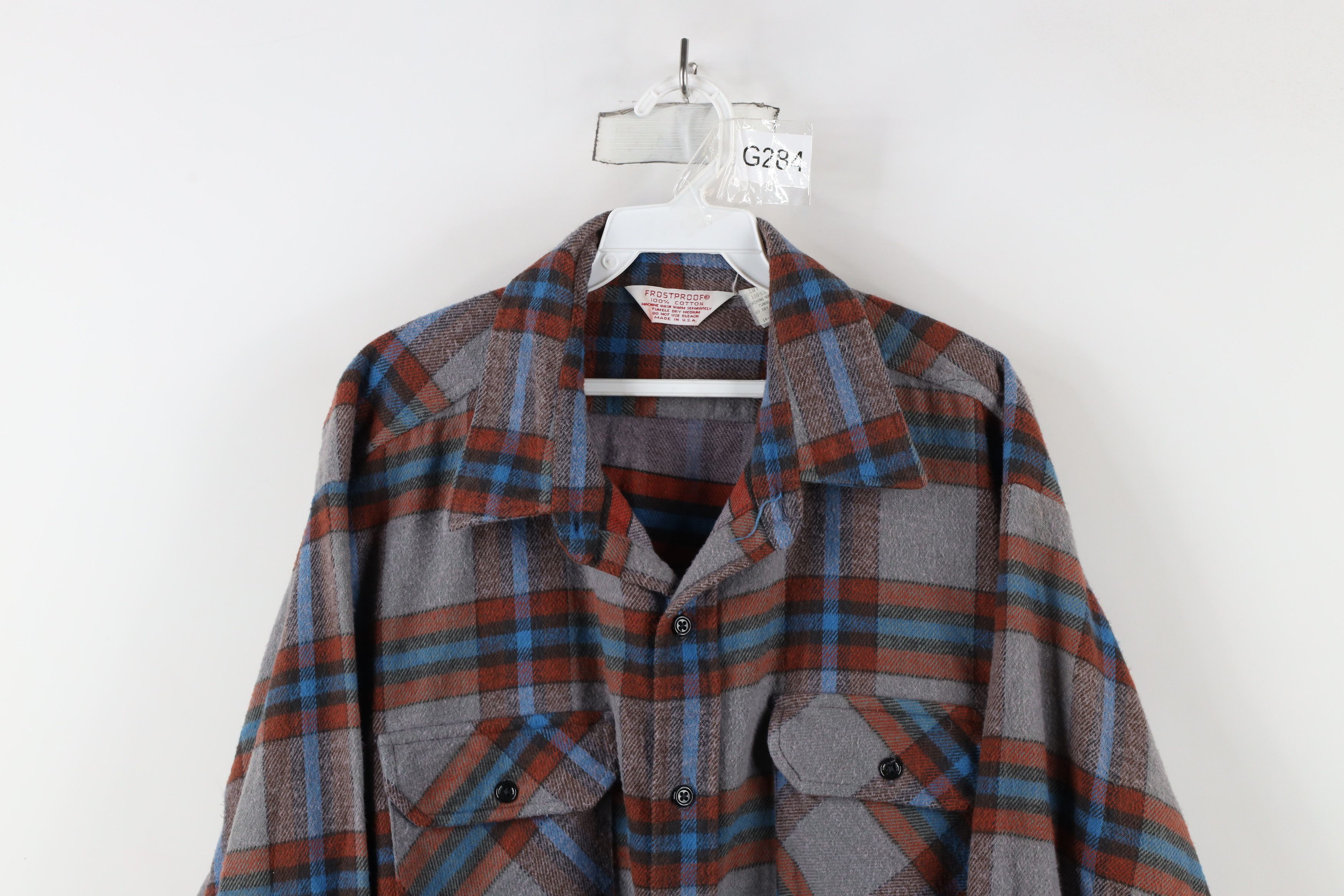 Vintage Vintage 70s Streetwear Heavyweight Flannel Button Shirt USA Size US XXL / EU 58 / 5 - 2 Thumbnail