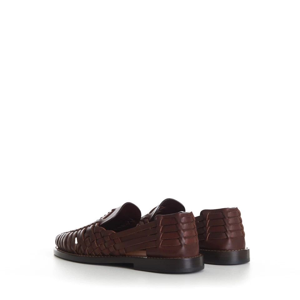 o1w1db10725 Woven Sandals Loafer in Brown