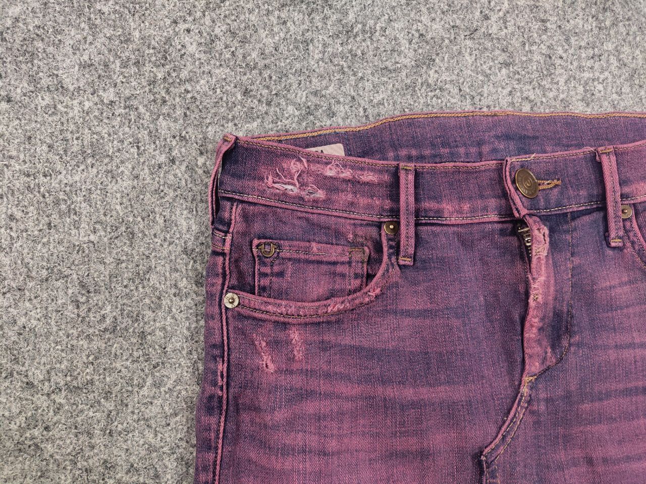 True Religion Vintage True Religion USA Logo Shorts Mini Denim Skirt Y2K Size 28" / US 6 / IT 42 - 7 Thumbnail