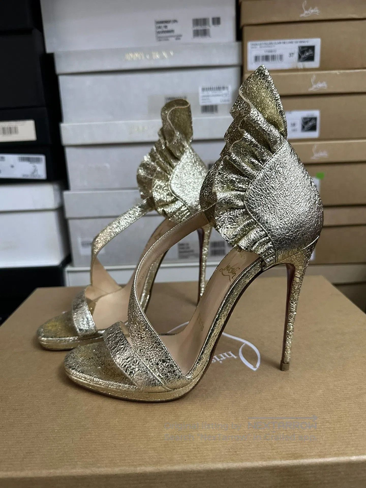 Christian Louboutin Christian Louboutin Gold High Heels. Size US 5.5 / IT 35.5 - 5 Thumbnail