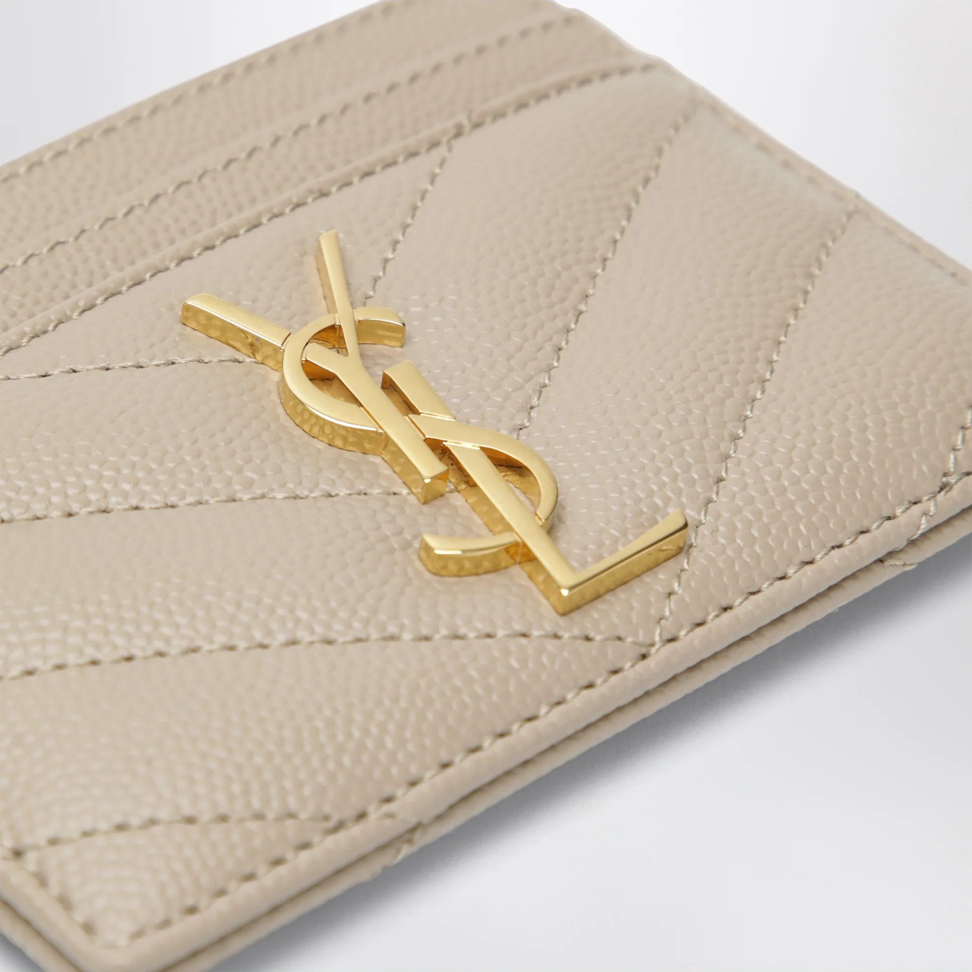 Saint Laurent Paris o1d2blof0526 Size: OS / Cassandre Card Holder in Beige Size ONE SIZE - 3 Thumbnail