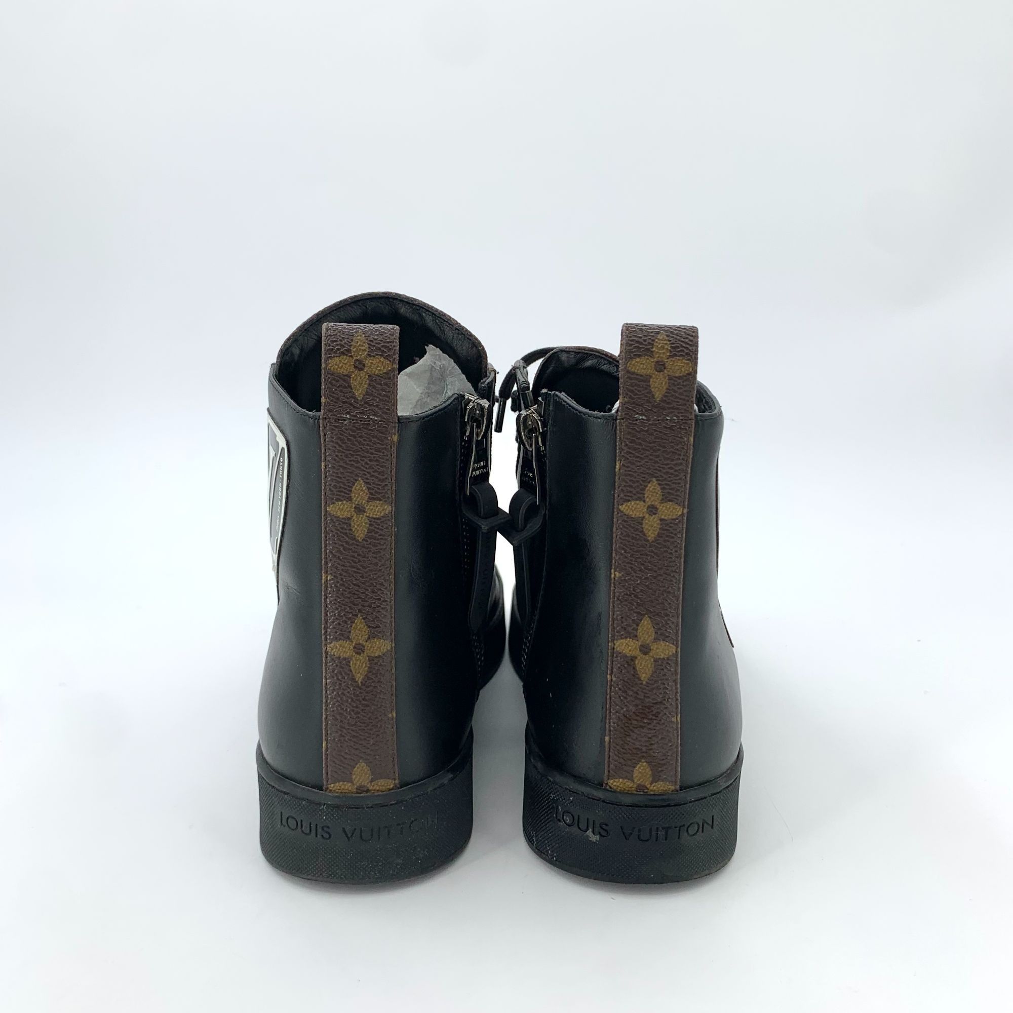 Louis Vuitton Louis Vuitton High-Top Monogram Sneakers With Side Zipper & Size US 6 / IT 36 - 3 Thumbnail