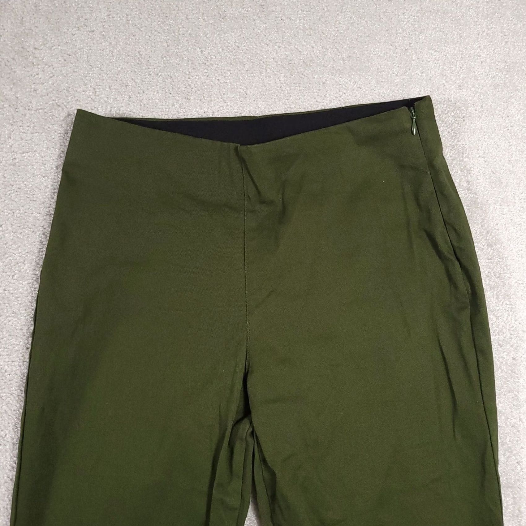Old Navy Old Navy Skinny Chino Pants Womens 6 Green Elastic Waist Side Zip Ankle Women's Size 28" / US 6 / IT 42 - 3 Thumbnail