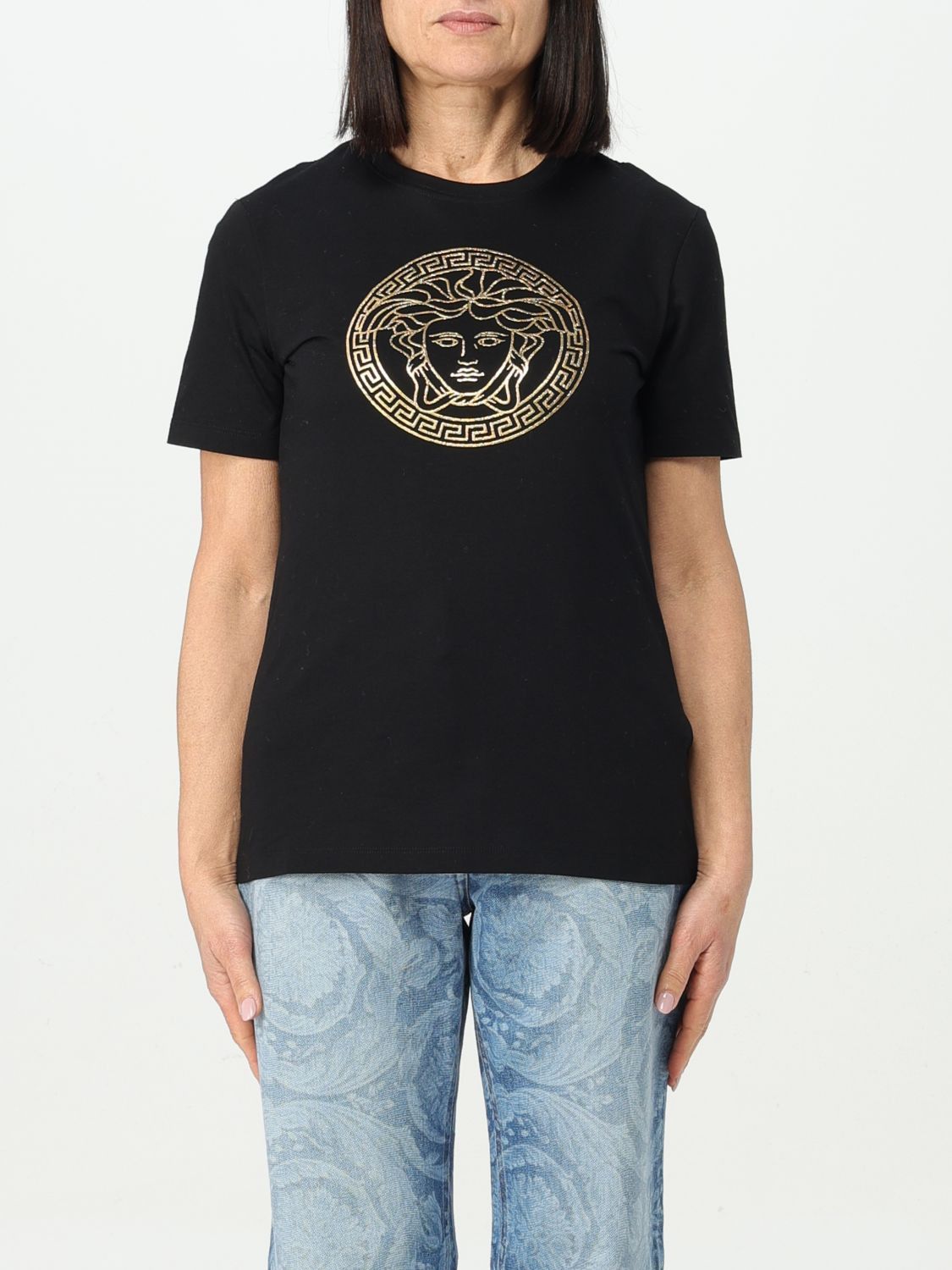 image of Versace T-Shirt Woman Black, Women's (Size XS)