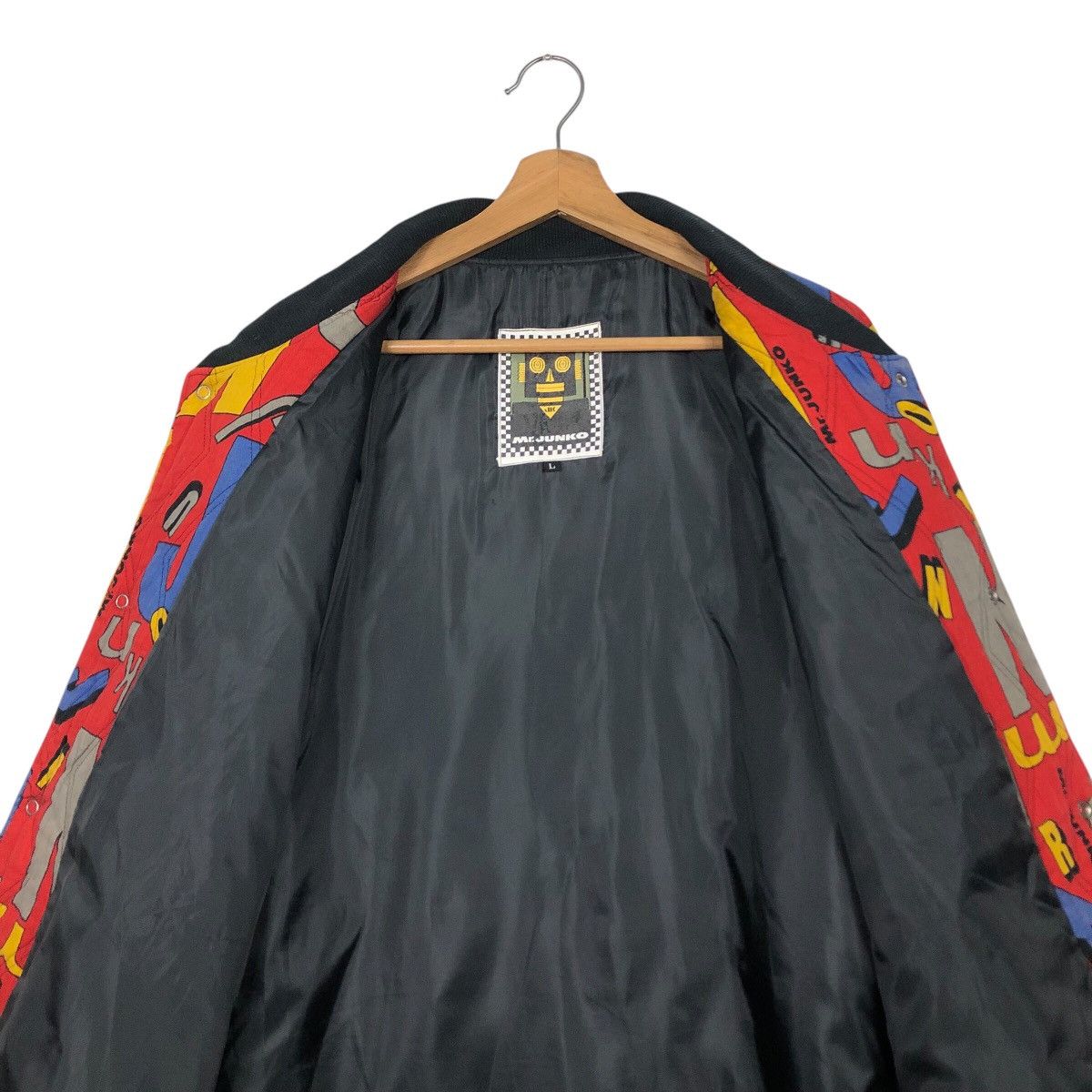 Japanese Brand Vintage Mr. JUNKO 90s Pop-Art Letter Print Bomber Jacket Size US L / EU 52-54 / 3 - 15 Thumbnail