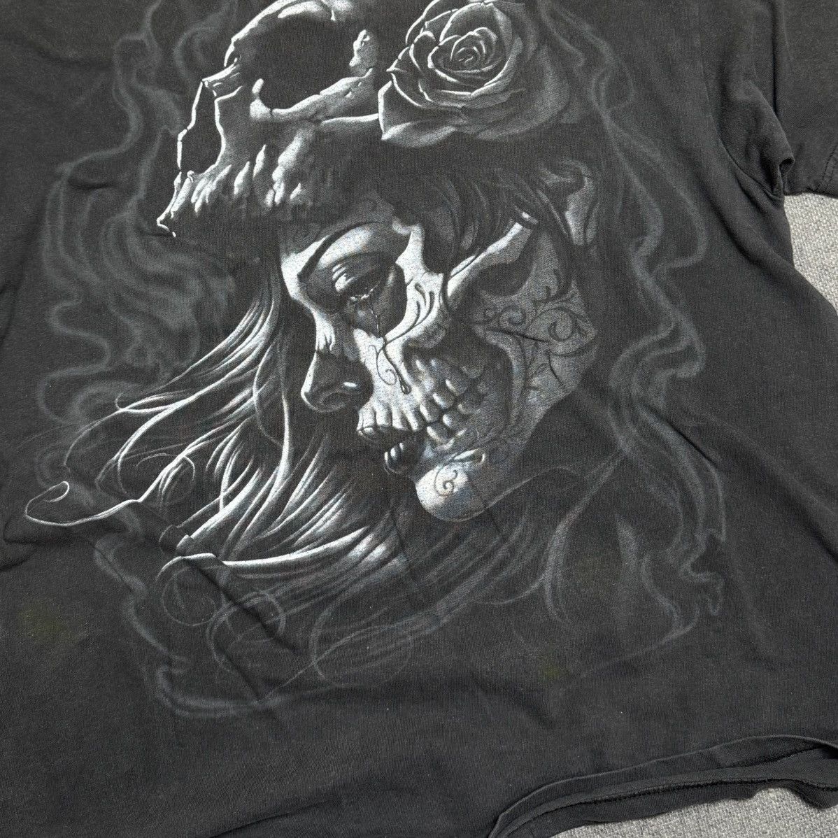 Liquid Blue Trashered liquid blue lady death art print Size US XL / EU 56 / 4 - 5 Thumbnail