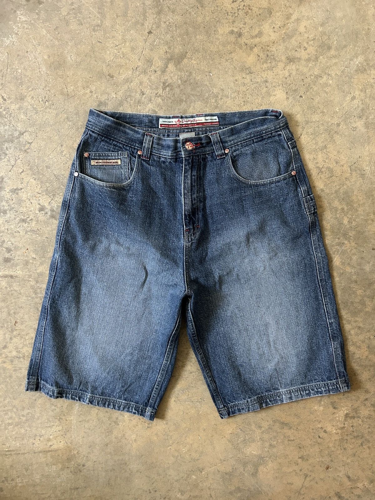 Vintage Vintage Brooklyn Kangaroo Denim Jorts Y2K Baggy Carpenter Size US 36 / EU 52 - 1 Thumbnail