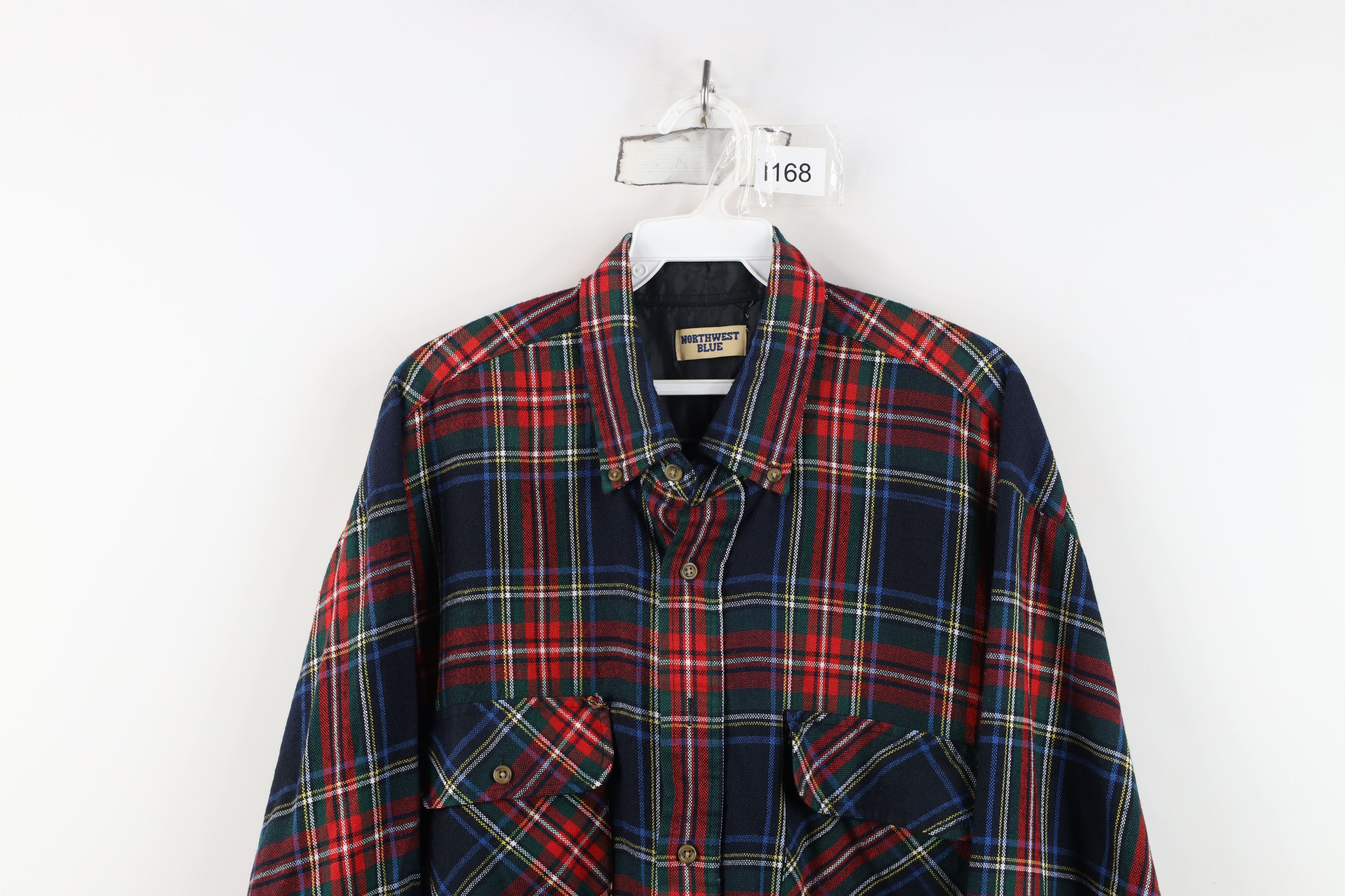 Vintage Vintage 90s Streetwear Distressed Knit Collared Button Shirt Size US L / EU 52-54 / 3 - 2 Thumbnail