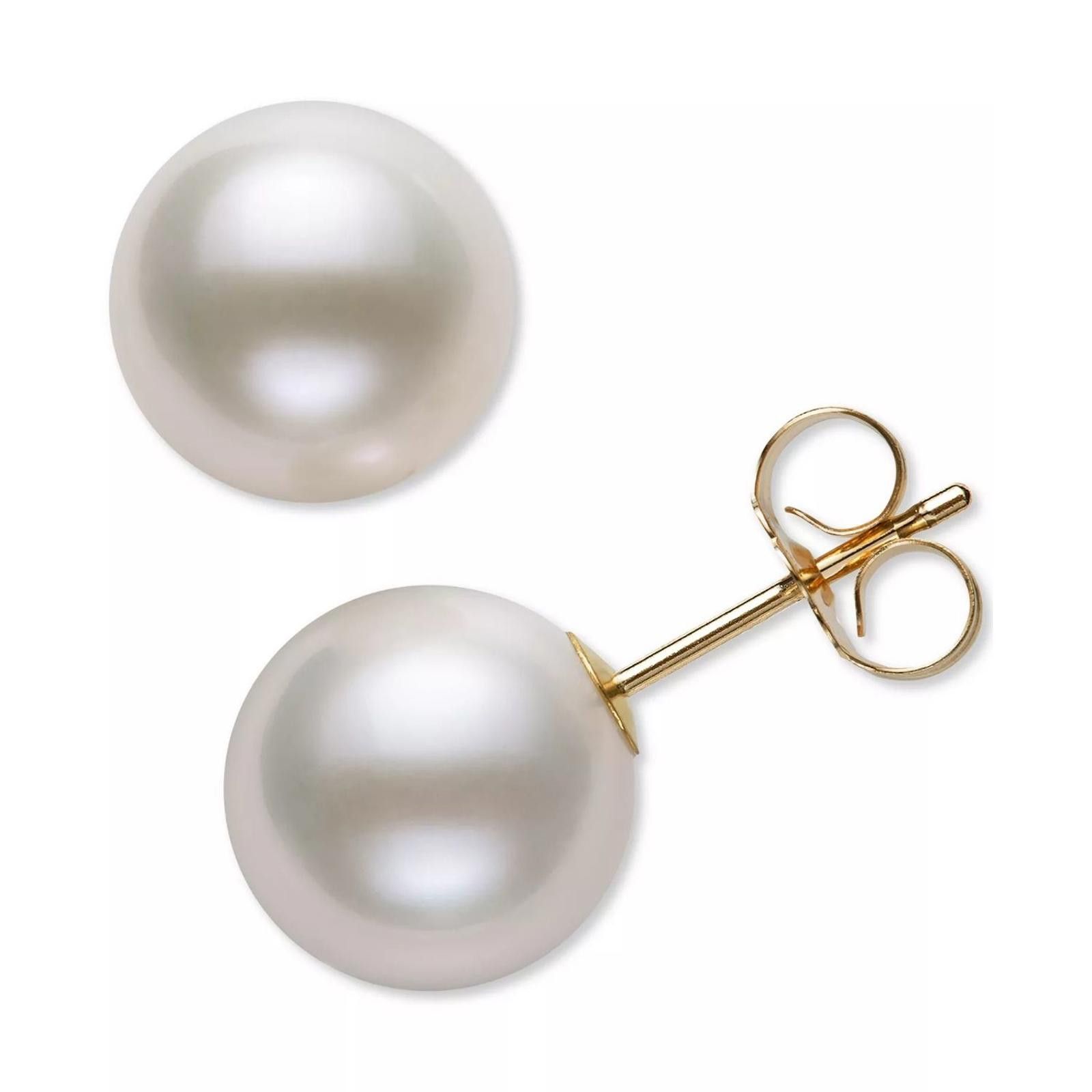 Other Belle de Mer 14k Gold Cultured Freshwater Pearl Earrings 9mm Size ONE SIZE - 3 Thumbnail