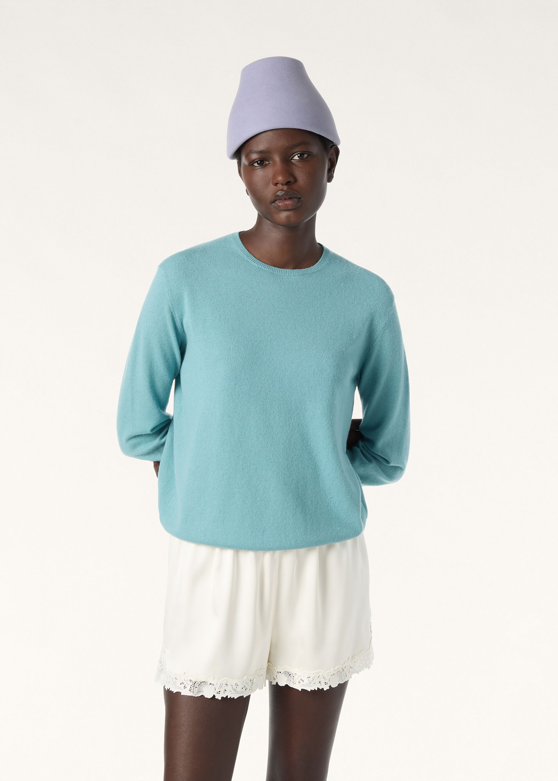 Loro Piana os11x0426 FAQ4508 Sergio Crewneck Sweater Underwater Breath Size XS / US 0-2 / IT 36-38 - 4 Thumbnail