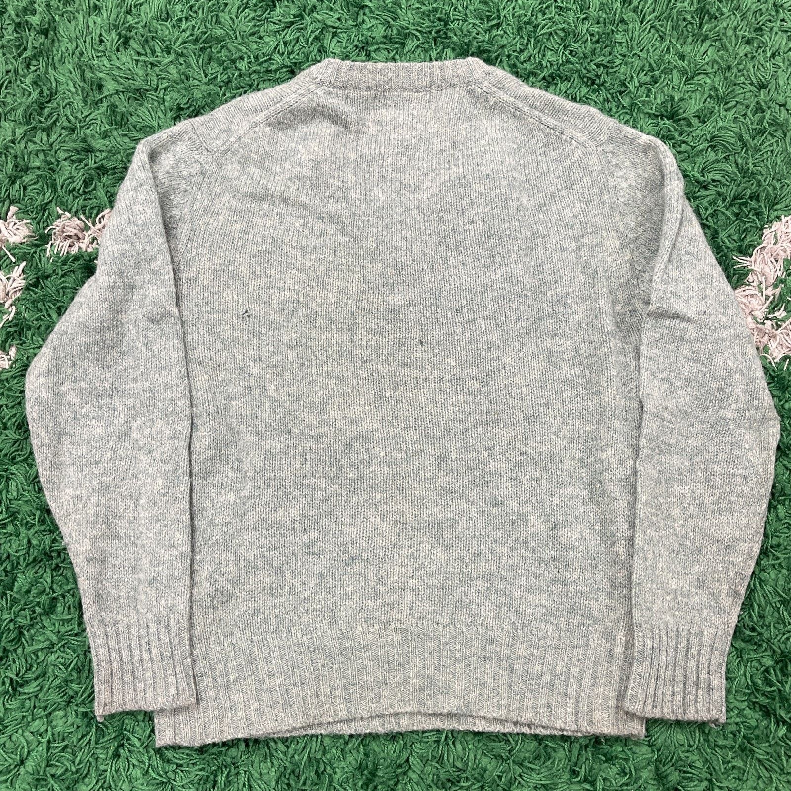 Vintage Vintage Greenfields Shetland 100% Wool V Neck Knit Sweater Size L / US 10 / IT 46 - 6 Thumbnail