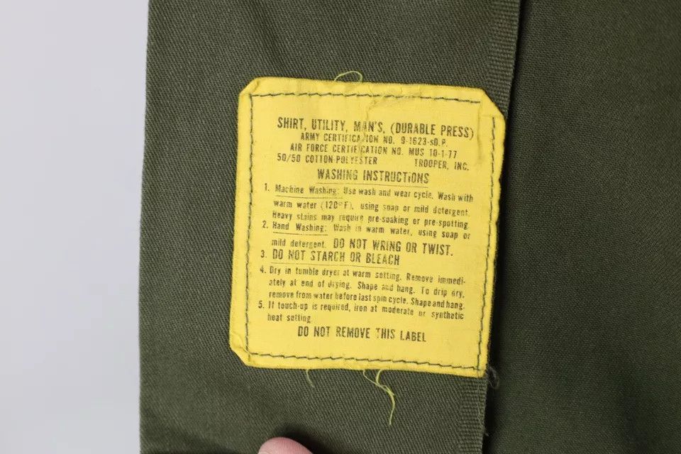 Vintage Vintage 70s Vietnam War Army Utility Durable Press Shirt USA Size US M / EU 48-50 / 2 - 12 Thumbnail