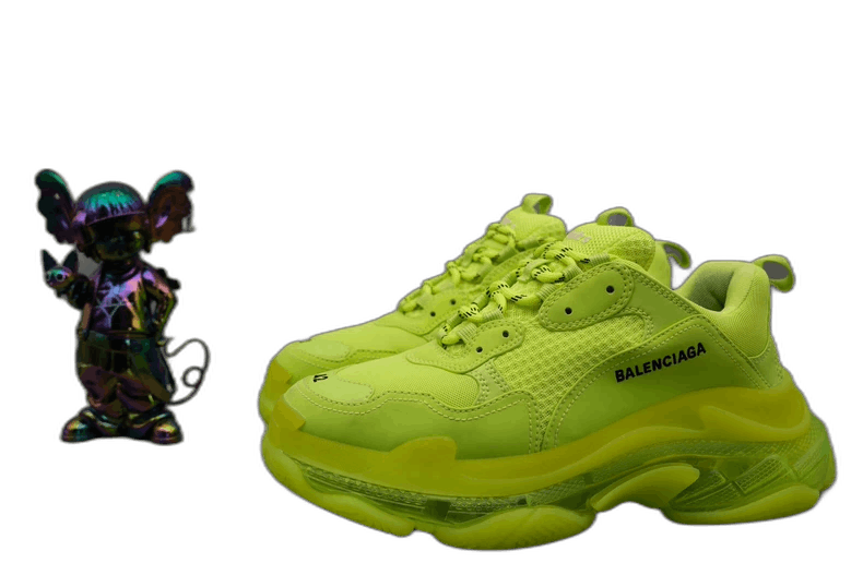 Balenciaga balenciaga triple-s neon yellow chunky sneakers-2507 Size US 10 / EU 43 - 1 Thumbnail