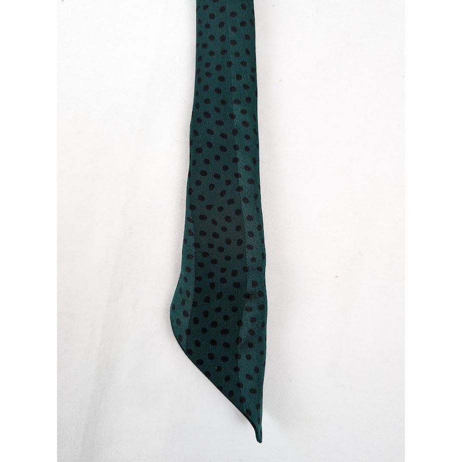 Saint Laurent Paris o1rshd1 Size: OS / Grand Ascot Pekin Seta Scarf Green/Black Size ONE SIZE - 5 Thumbnail