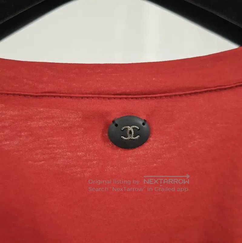 Chanel Chanel Red Cotton Short Sleeve T-Shirt . Size S / US 4 / IT 40 - 6 Thumbnail