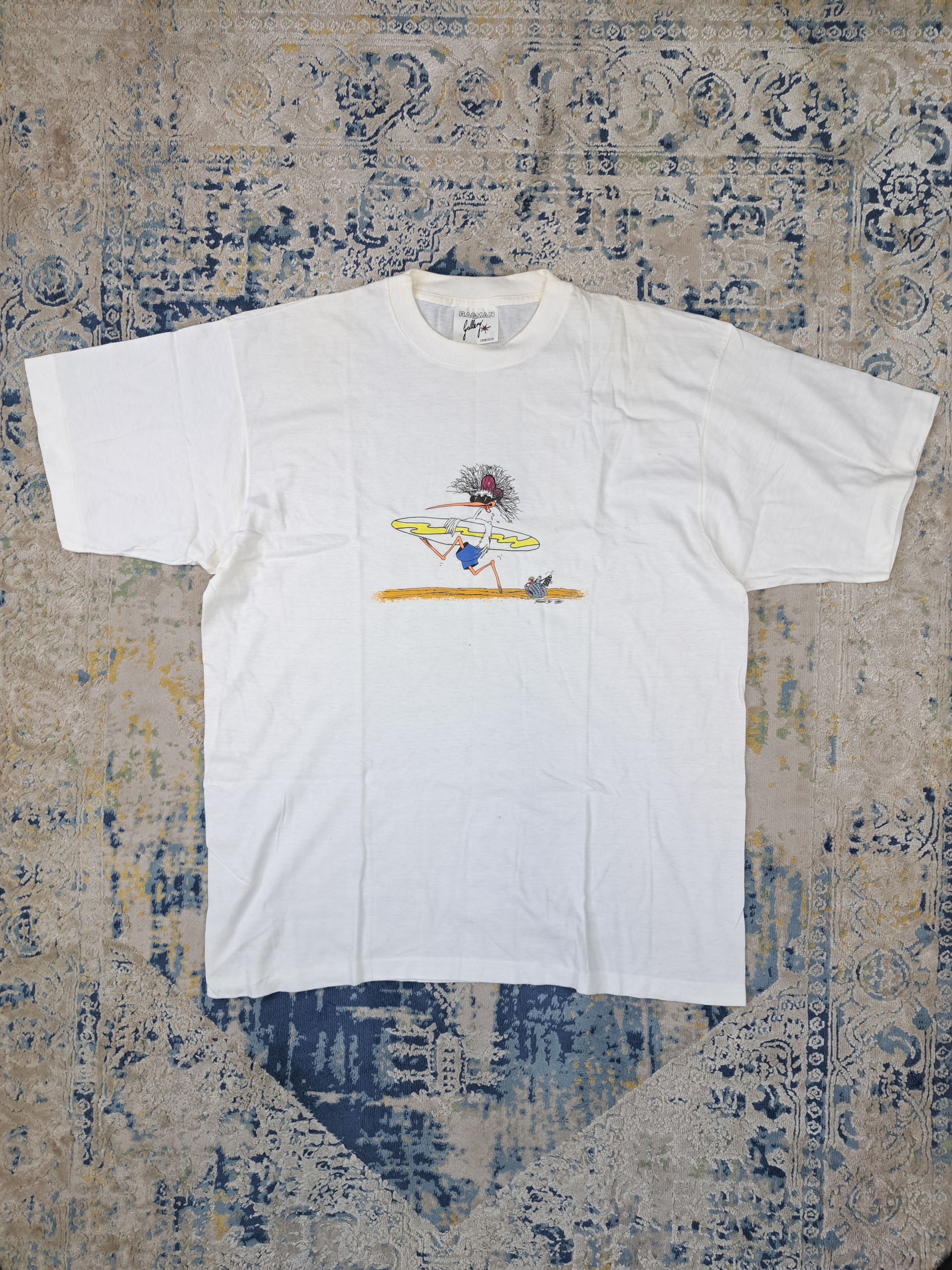 Vintage Vintage 90s Ragman Gallery Surfing Tee Single Stitch Size US XL / EU 56 / 4 - 1 Thumbnail