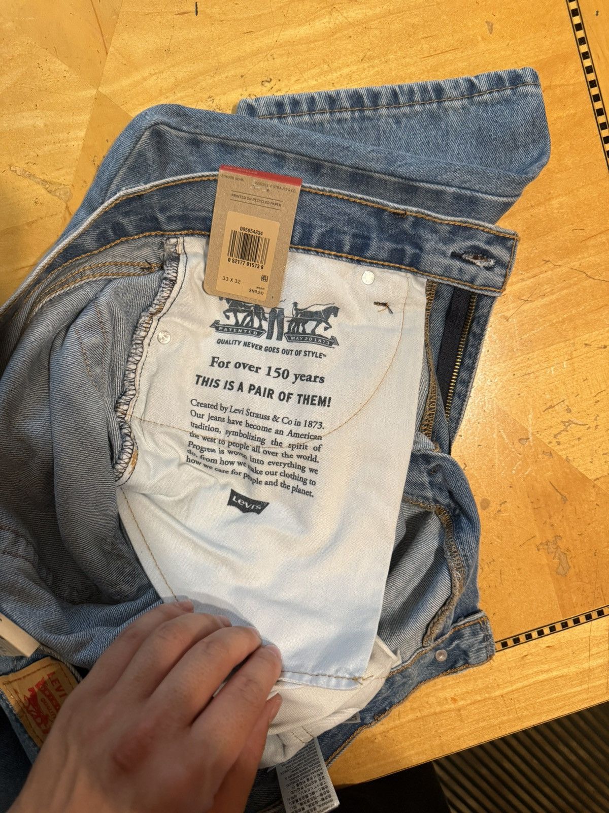 Levi's Levis 505 Mens Denim Jeans Size US 33 - 7 Thumbnail