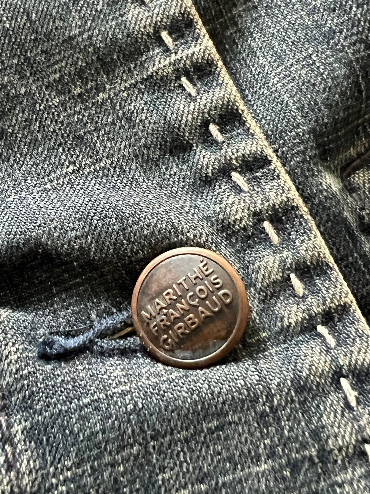 Marithe + Francois Girbaud 1990s Marithe Francois Girbaud Denim Blazer Jacket Size S / US 4 / IT 40 - 11 Thumbnail