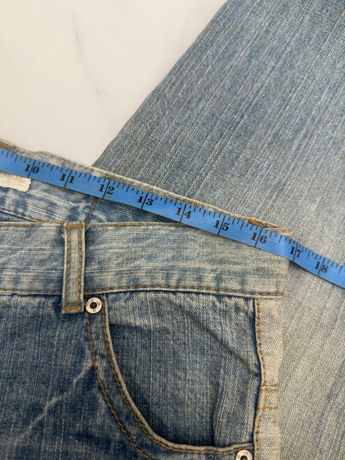 Blue Blue Japan × If Six Was Nine Blue Moon Blue Denim Jeans With Embroidered Pocket Size US 33 - 11 Thumbnail