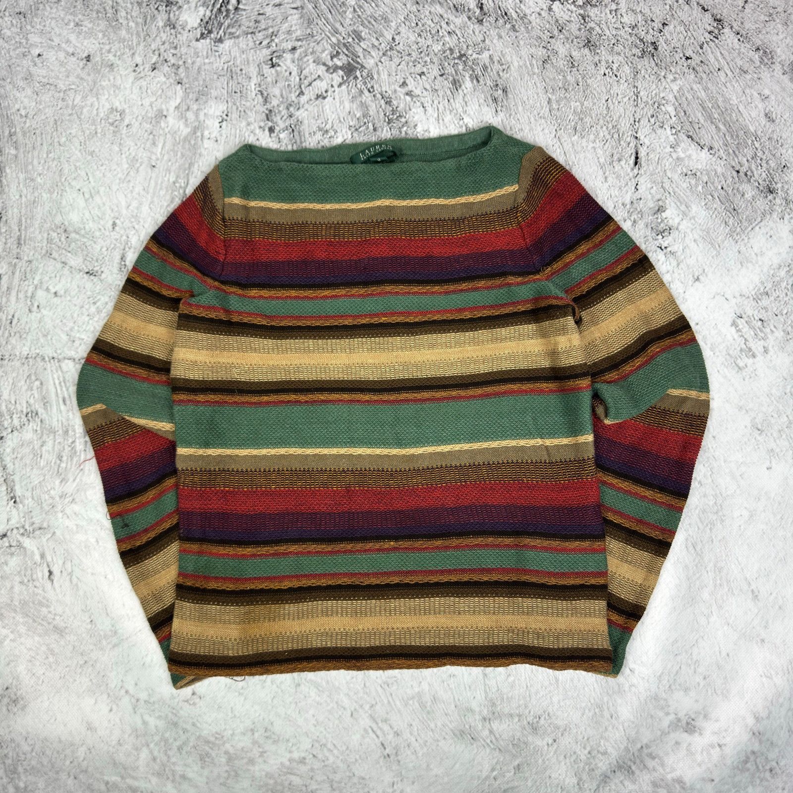 Ralph Lauren Lauren Ralph Lauren Women's Multi Striped Pullover Sweater M Size M / US 6-8 / IT 42-44 - 1 Thumbnail