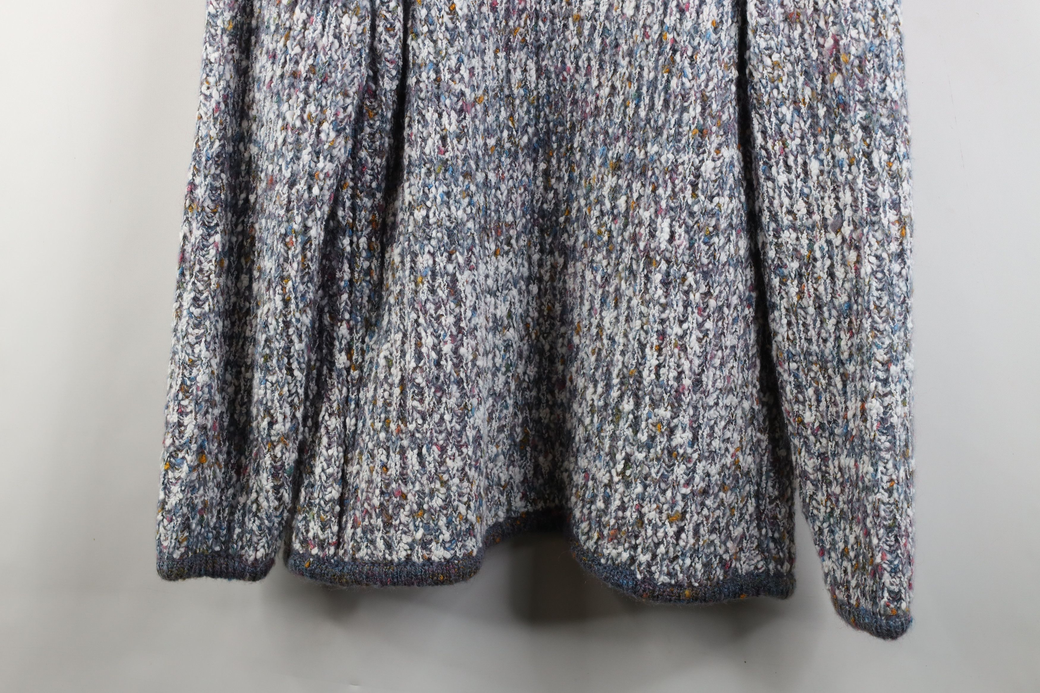 Vintage Deadstock Vintage 90s Wool Ribbed Knit Open Cardigan Sweater Size L / US 10 / IT 46 - 13 Thumbnail