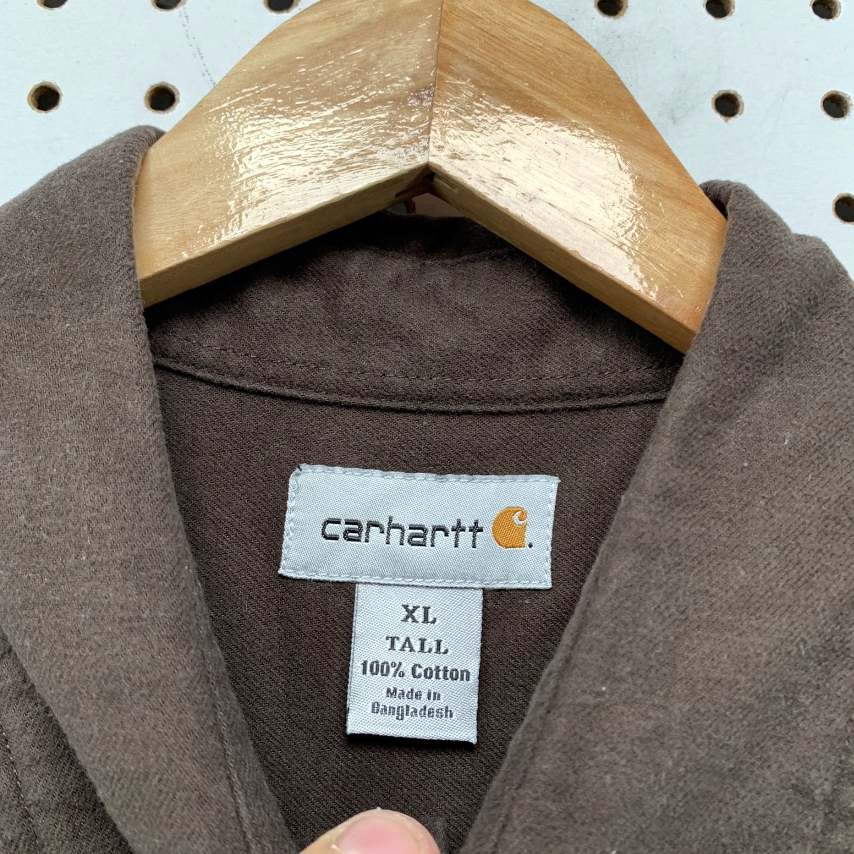 Carhartt Carhartt Heavyweight Shirt Mens XLT XL Tall Brown Canvas Button-Up Workwear Outdoor Mens Size US XL / EU 56 / 4 - 5 Thumbnail