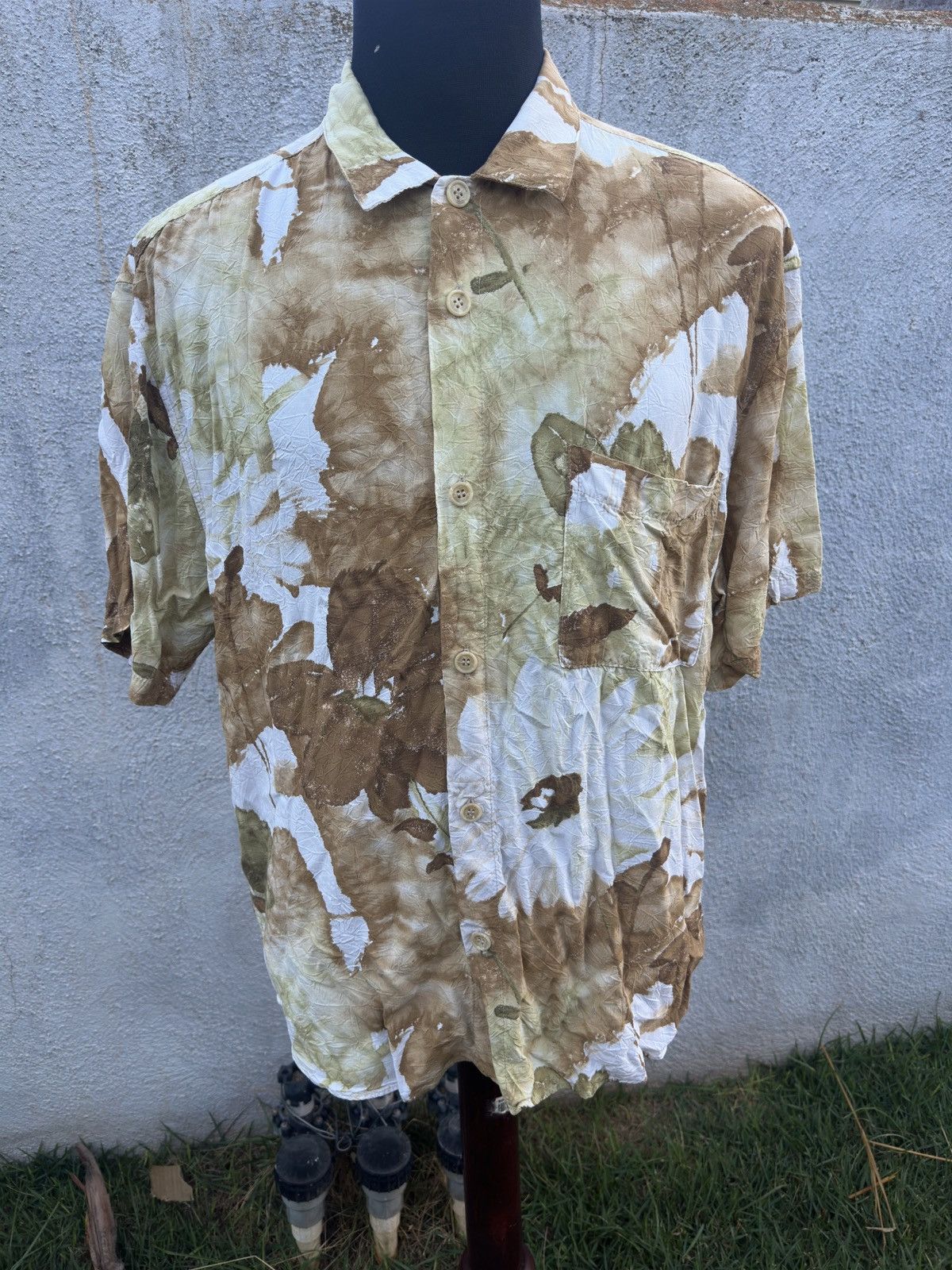 Jams World Jams World Beige Hawaiian Print Full Button Men's Large Size US L / EU 52-54 / 3 - 1 Thumbnail