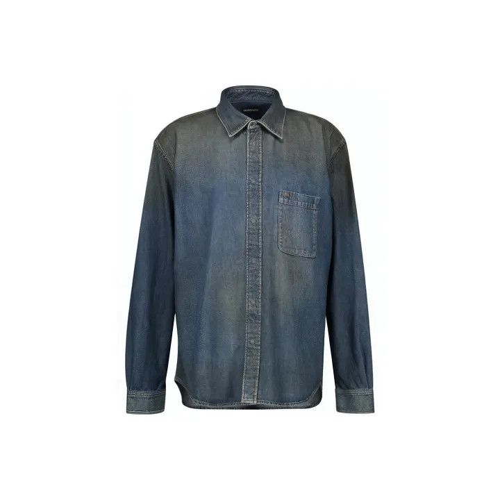 Balenciaga Balenciaga Solid Color Button-Up Long Sleeve Shirt 0079 Size US M / EU 48-50 / 2 - 1 Thumbnail