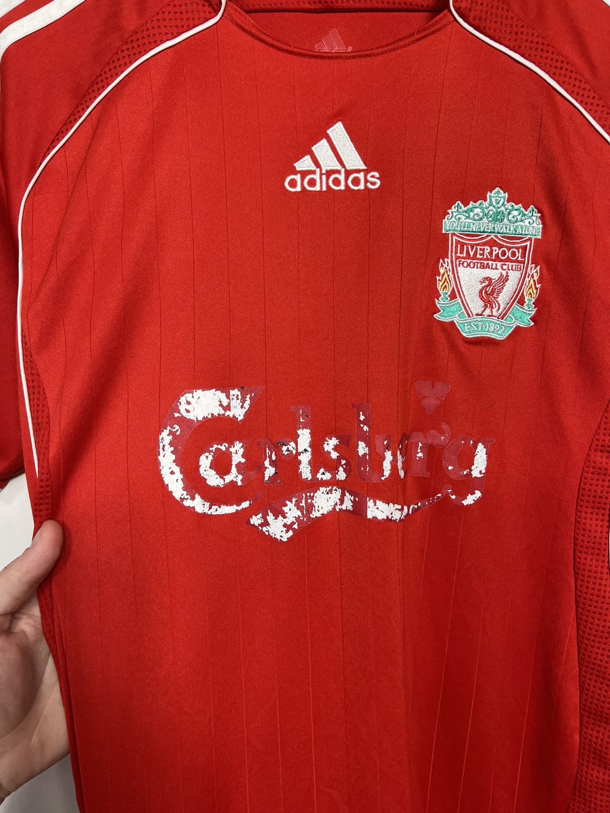Adidas #8 Gerrard Adidas Liverpool 2006 Home Soccer Jersey T-shirt Size US M / EU 48-50 / 2 - 4 Thumbnail