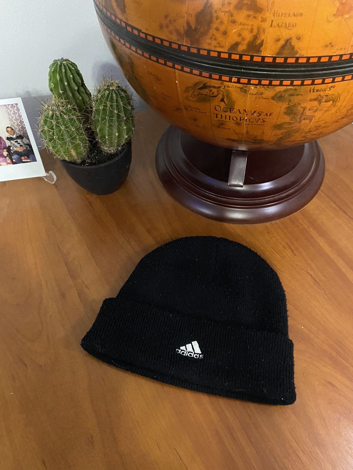 Adidas × Vintage VNTG 90s adidas beanie hat small embroidered logo Size ONE SIZE - 1 Thumbnail