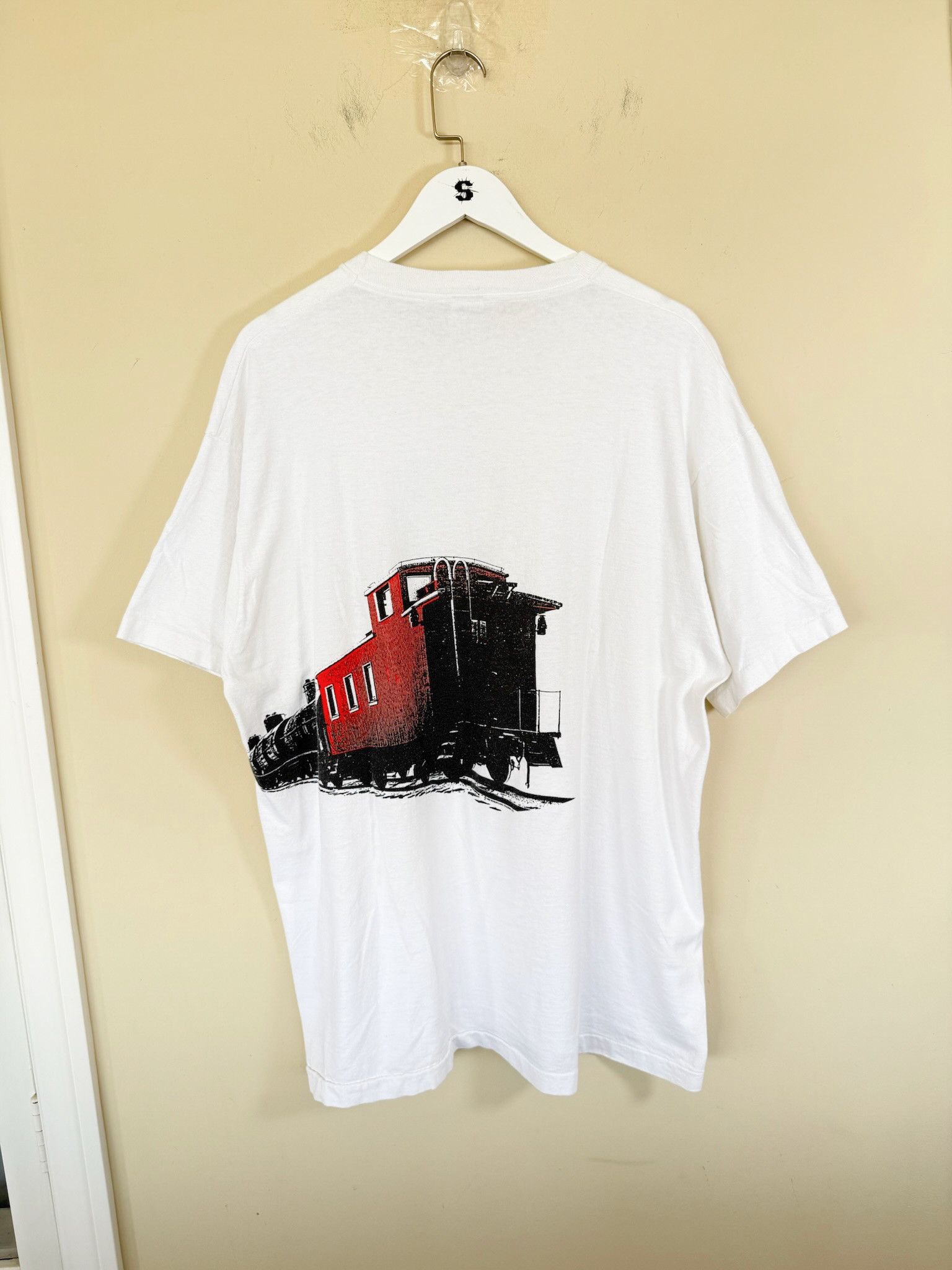 Vintage 90s TRAIN AOP Size US XL / EU 56 / 4 - 2 Thumbnail