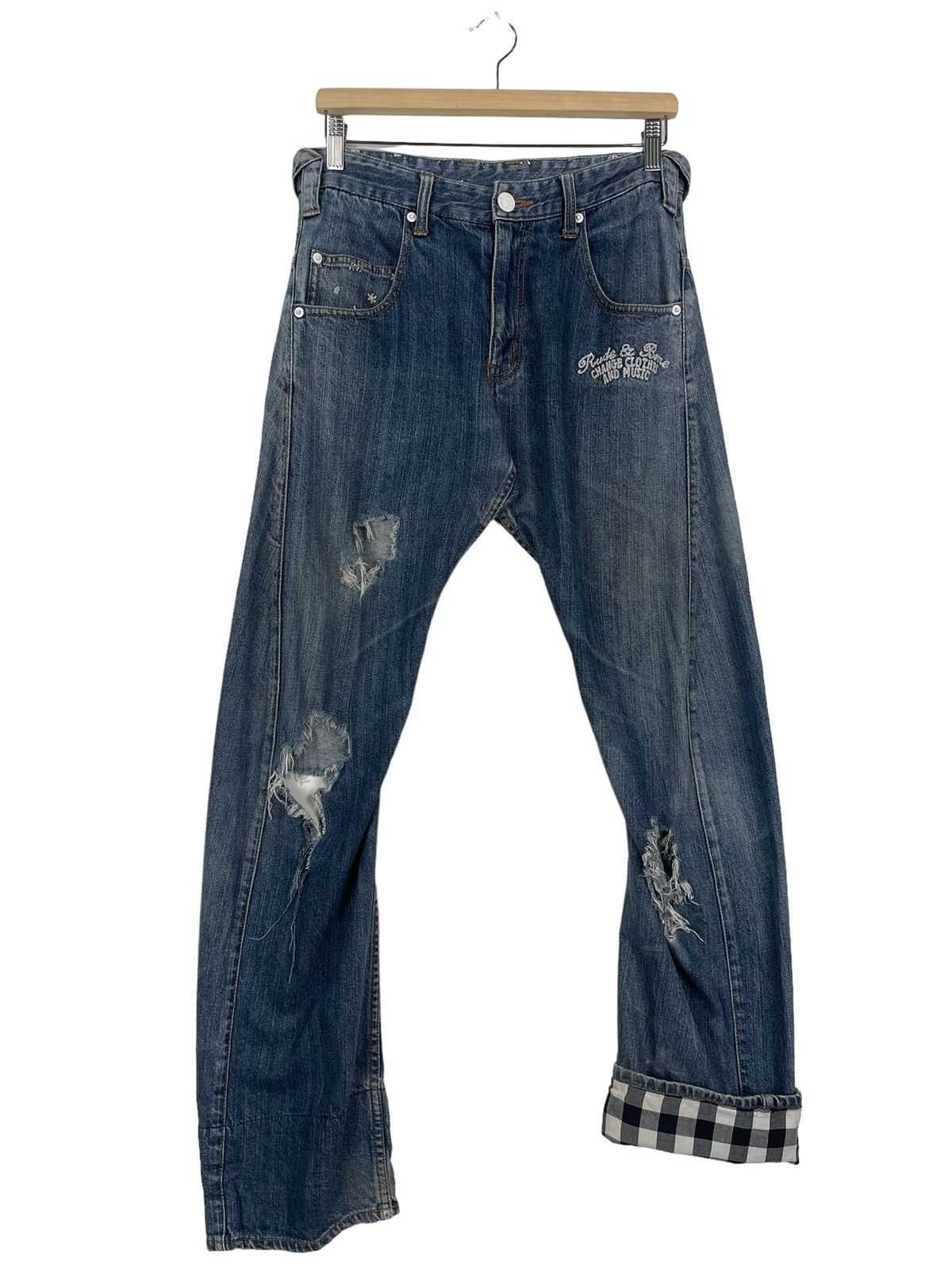 Japanese Brand RIMASTER RIPPED DENIM JEANS Size US 30 / EU 46 - 11 Thumbnail