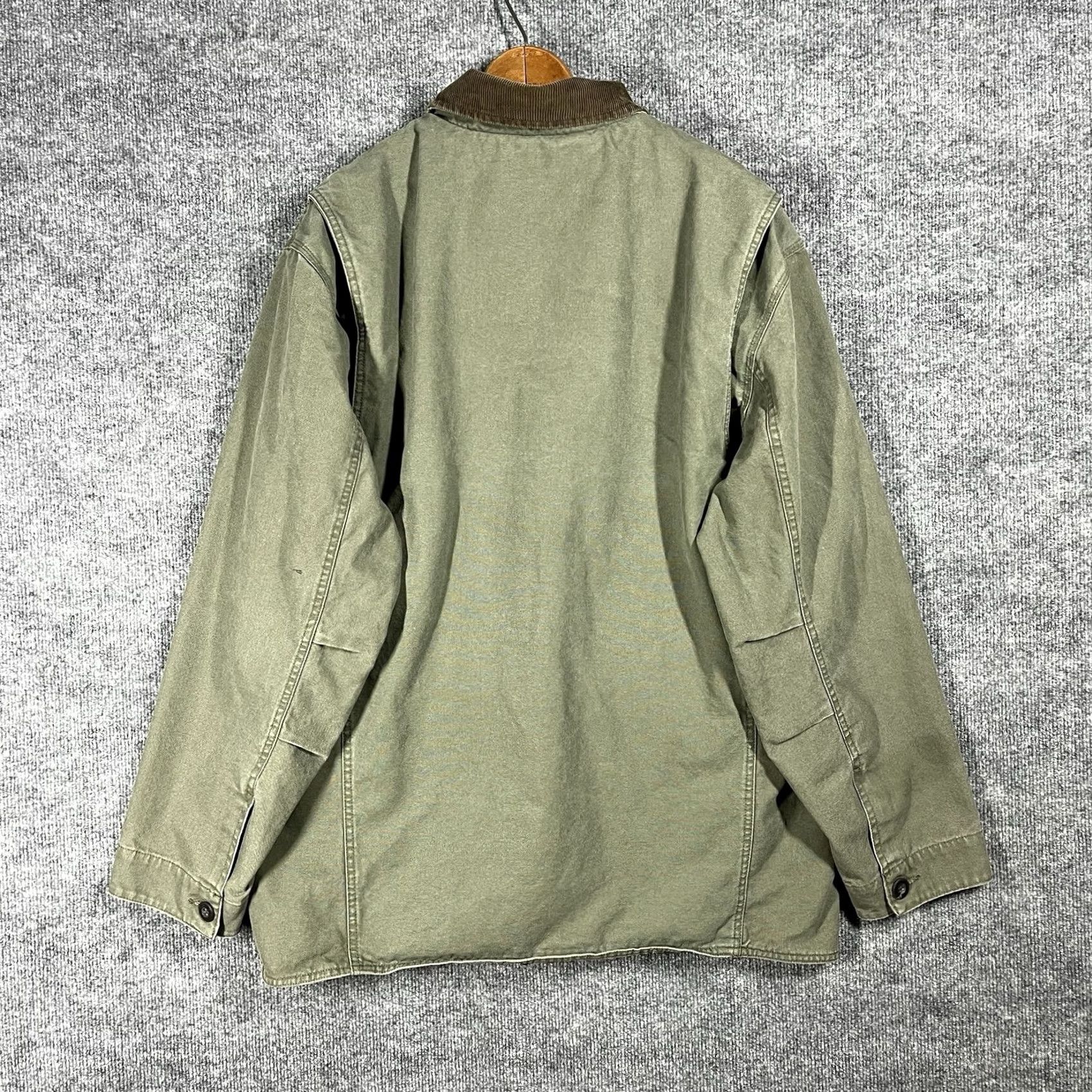Orvis Orvis Barn Chore Jacket Mens L Corduroy Trim Quilted Lined Canvas Cotton Green Pockets Workwear Size US L / EU 52-54 / 3 - 6 Thumbnail