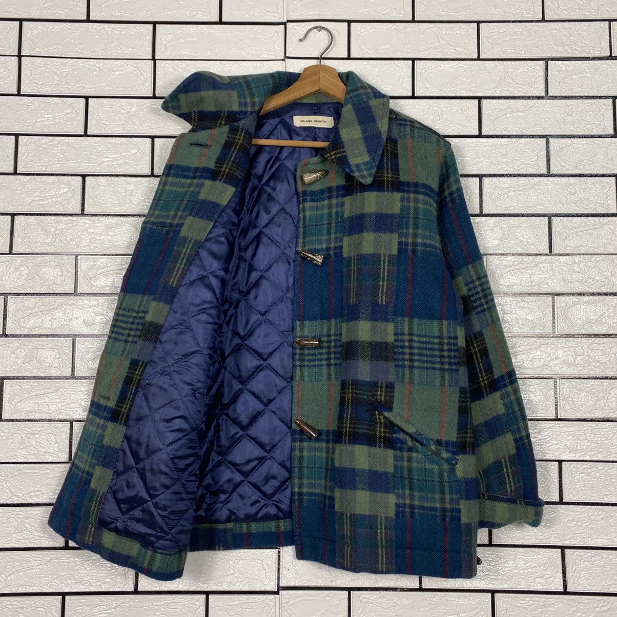 Issey Miyake 📌Vintage Wool Jacket Tartan Design Milano Sports Size US M / EU 48-50 / 2 - 12 Thumbnail