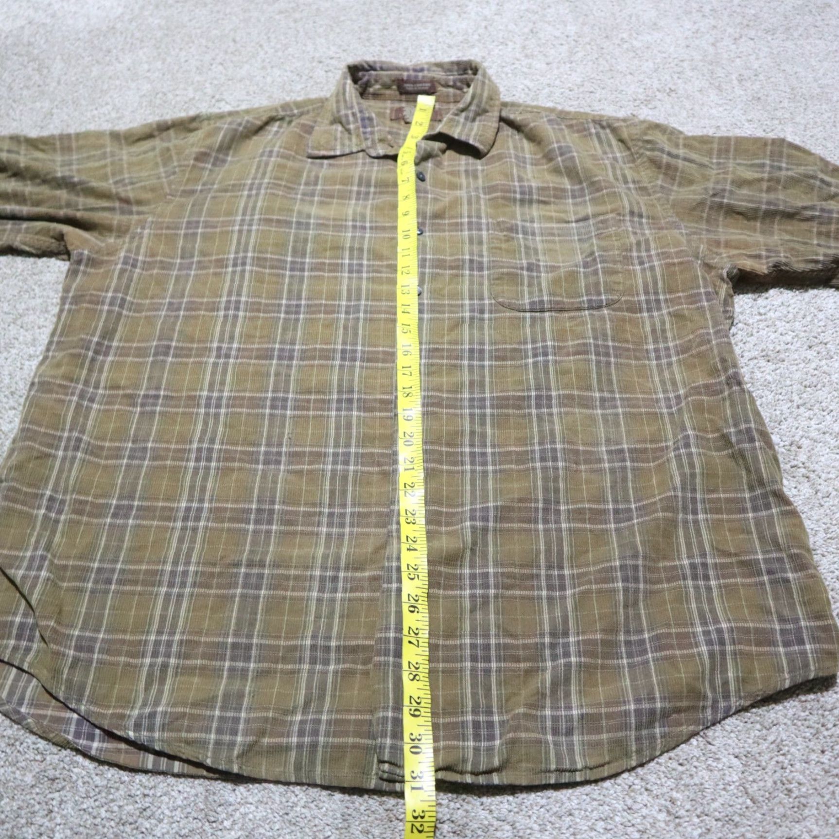 Vintage VINTAGE Fasso Ella Brown Plaid Button-Down Shirt Long Sleeve Adult XL Brown Men Shirt XL Brown Plaid Size US XL / EU 56 / 4 - 6 Thumbnail