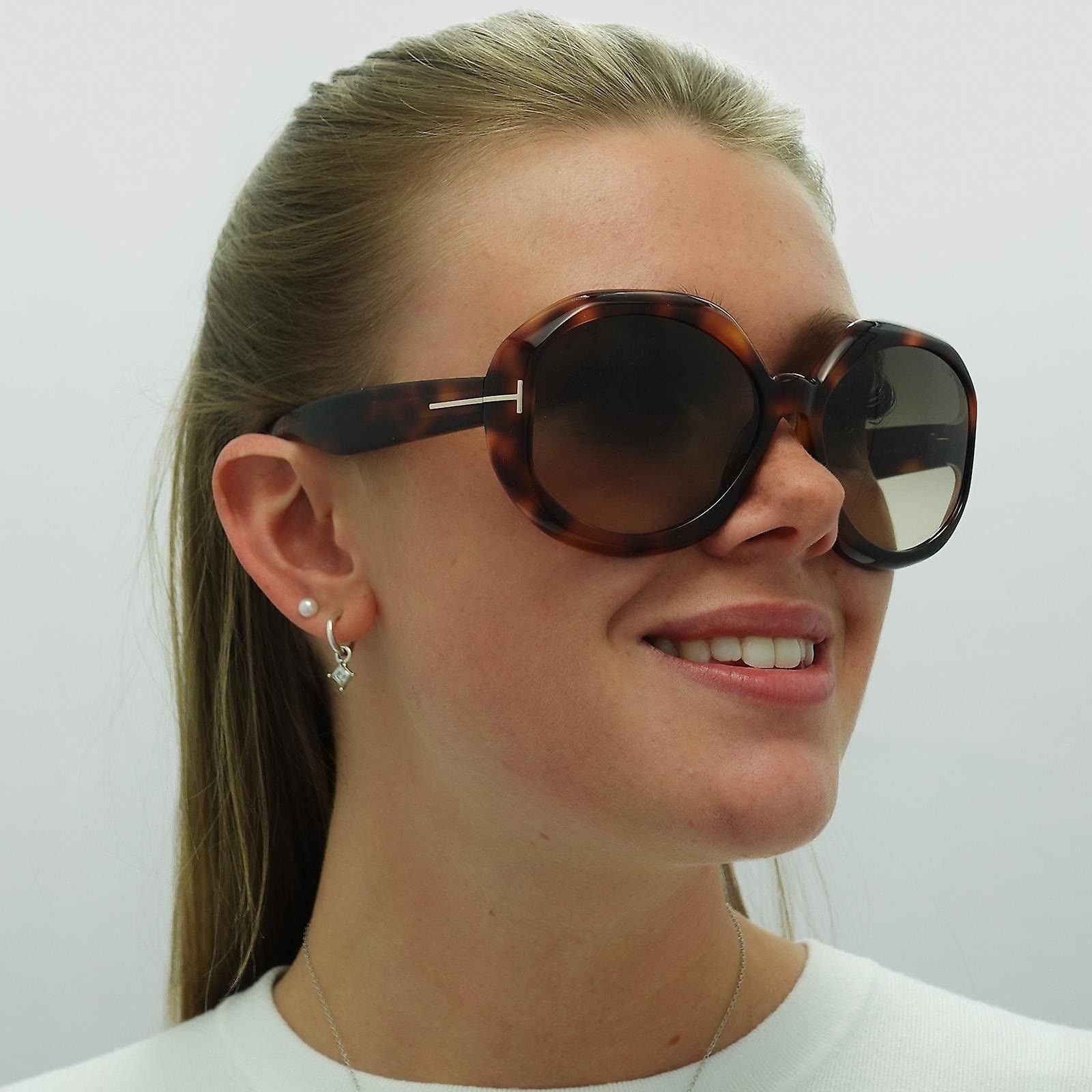 Tom Ford NEW Tom Ford FT1011/S 01B GEORGIA-02 Oversized Sunglasses Size ONE SIZE - 11 Thumbnail