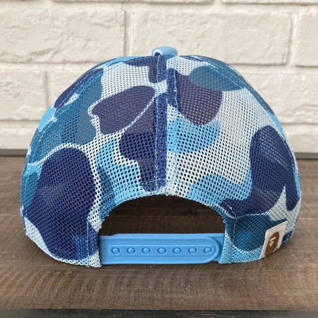 Bape BAPE CRYSTAL STONE ABC CAMO Blue trucker hat cap APE Size ONE SIZE - 4 Thumbnail